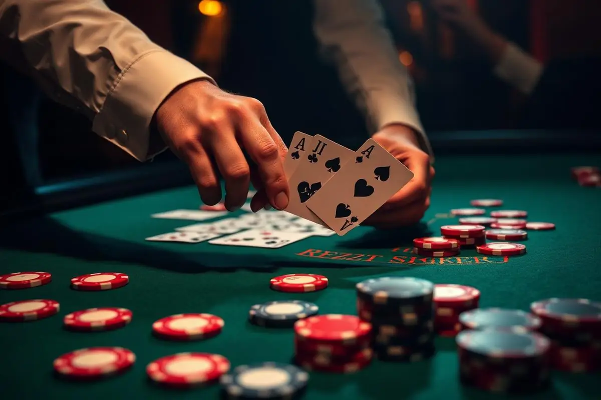 Live dealer card table streaming in HD for 11xPlay online casino ID players